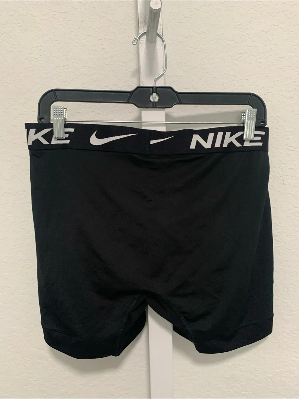 Nike Black Men's Boxer Brief Shorts with White Logo